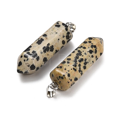 Natural Dalmatian Jasper Pendants GG-CBAA0EE-02P-11-1