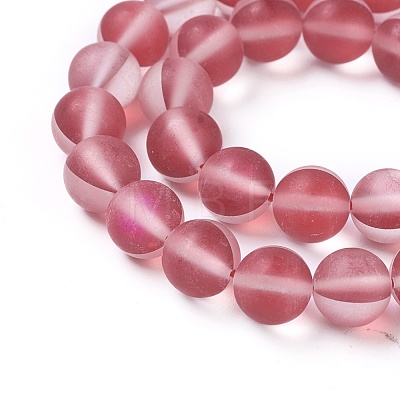 Synthetic Moonstone Beads Strands G-F142-6mm-07-1