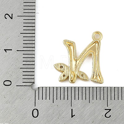 Brass Crystal Rhinestone Letter Links Connector Charms KK-S395-06G-N-1