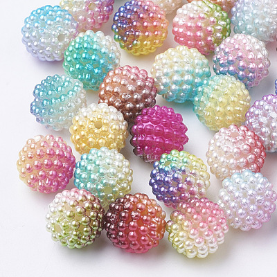 Imitation Pearl Acrylic Beads OACR-T004-10mm-M-1