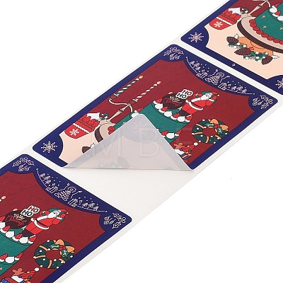 200Pcs Christmas Theme Paper Self-Adhesive Stickers DIY-M070-02M-1