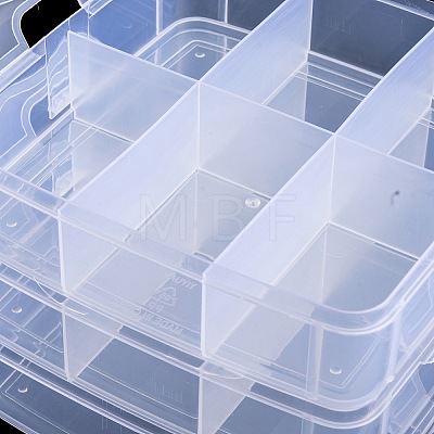 (Defective Closeout Sale: Cracks) 14 Grids Plastic Handled Organizers AJEW-XCP0002-55-1