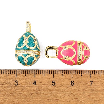 Brass Micro Pave Cubic Zirconia Pendants KK-E112-17G-1