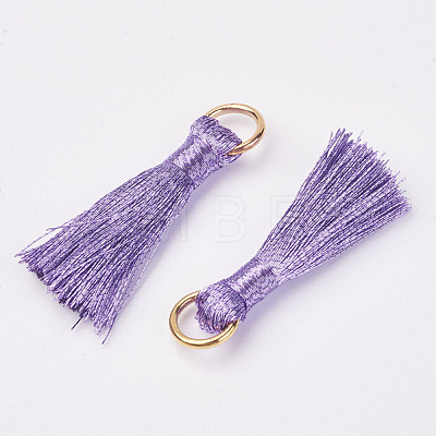 Cannetille Nylon Tassel Pendant Decorations HJEW-G008-A08-1