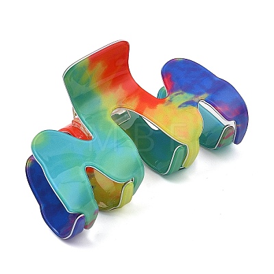 PVC Plastic Claw Hair Clips for Women Girl OHAR-D001-04-1
