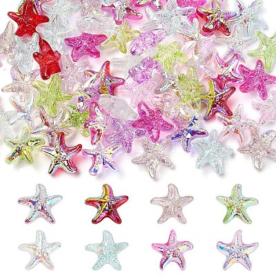 64Pcs 8 Colors Electroplate Glass Beads EGLA-YW0005-79-1