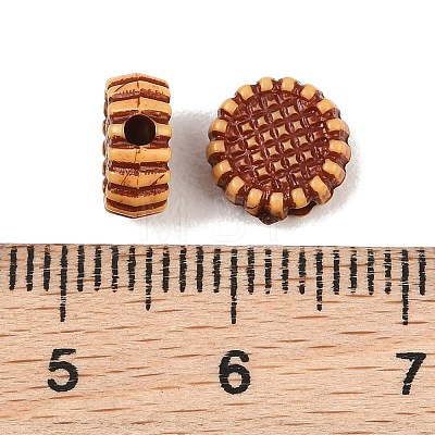 Opaque Acrylic Imitation Wood Beads AC-CBAB80E-01B-1