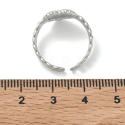 304 Stainless Steel Cuff Open Rings for Women RJEW-L341-05A-P-1