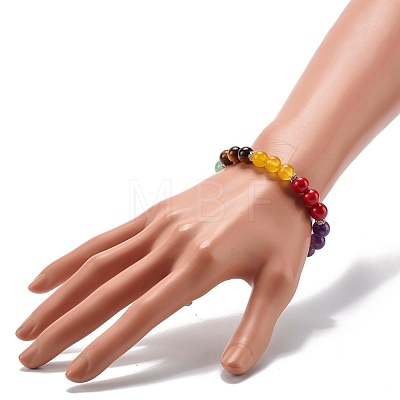 7 Chakra Healing Reiki Yoga Bracelet for Girl Women X1-BJEW-TA00020-1