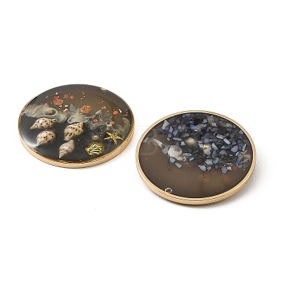 Brass & Resin Pendants KK-H276-01KCG-03-1