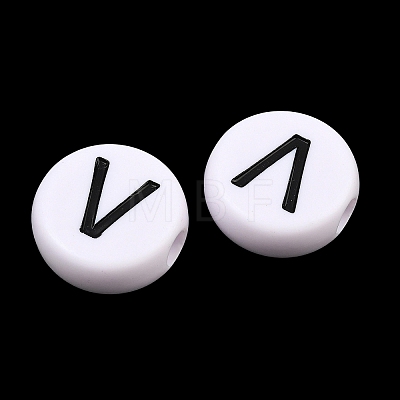 Opaque Acrylic European Beads AC-CBA3BDD-01V-1