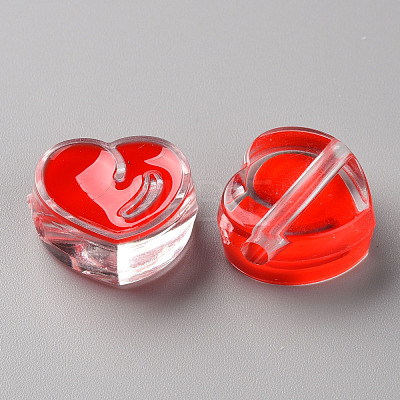 Transparent Enamel Acrylic Beads X-TACR-S155-004F-1