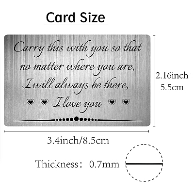 Rectangle 201 Stainless Steel Custom Blank Thermal Transfer Wallet Card DIY-WH0252-023-1