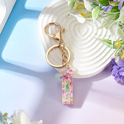 Number 1 Transparent Resin Keychains KEYC-TADJ0001-10A-1