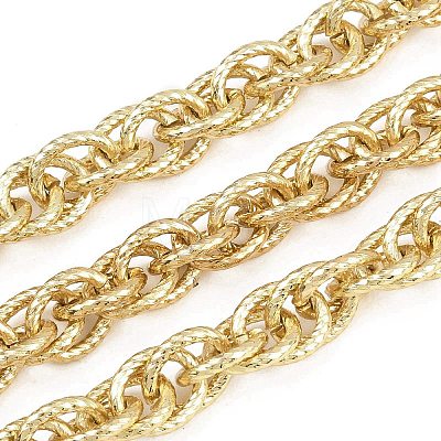 304 Stainless Steel Textured Rope Chains CHS-C022-04G-1