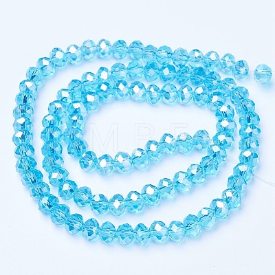 Electroplate Glass Beads Strands EGLA-A034-T2mm-B14-1