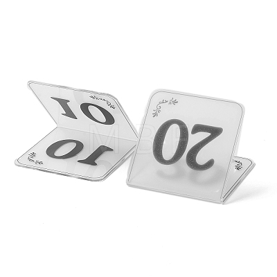 Acrylic Tent Table Number Sign AJEW-XCP0002-11-1