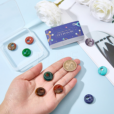 12Pcs 12 Styles Natural & Synthetic Mixed Gemstone Pendants G-SC0003-89-1