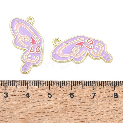 Alloy Enamel Pendants AL-CBA292F-01C-G-1