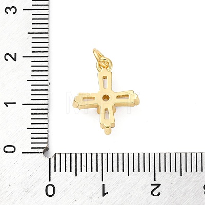 Brass Micro Pave Cubic Zirconia Pendants KK-S510-33G-01-1