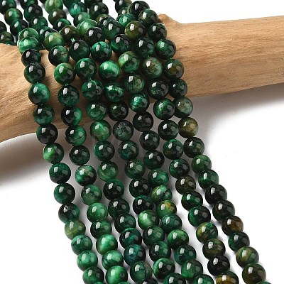 Dyed Natural Tiger Eye Beads Strands G-G102-A01-02-1