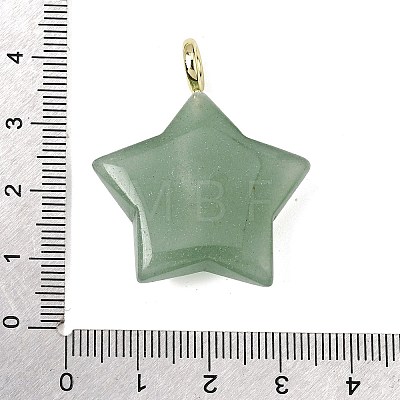 Natural Green Aventurine Pendants G-Z157-01G-05-1