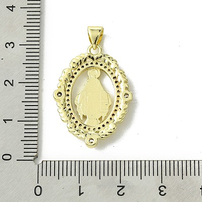 Real 18K Gold Plated Brass Micro Pave Cubic Zirconia Pendants KK-H472-37A-01G-1