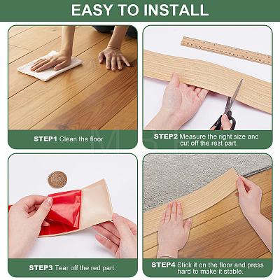 Wood Grain PVC Edge Banding Tape DIY-WH0591-570C-1