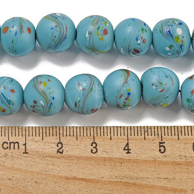 Handmade Lampwork Beads Strands BLOW-D006-07G-1