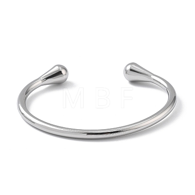 304 Stainless Steel Cuff Bangles for Women BJEW-Z078-12P-1