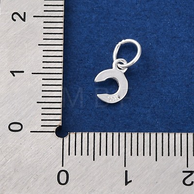 925 Sterling Silver Letter Charms STER-C012-01S-C-1