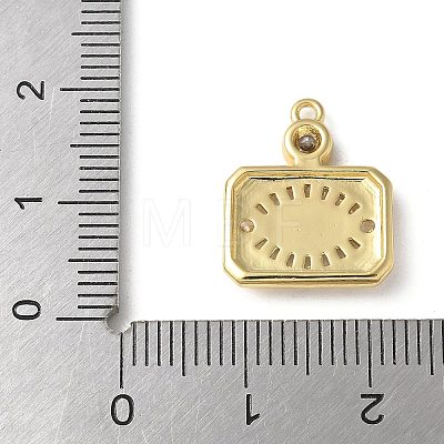 Rack Plating Brass Micro Pave Cubic Zirconia Enamel Pendants KK-P290-56C-G-1