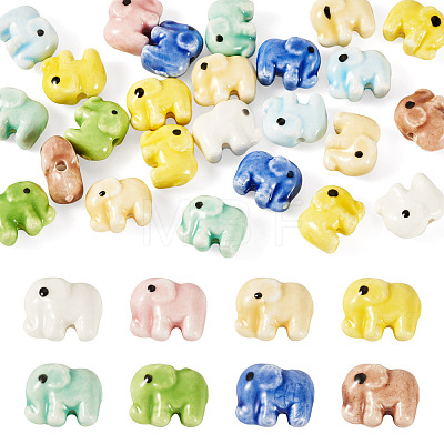 25Pcs Handmade Porcelain Ceramic Beads PORC-TA0001-77-1