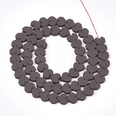 Spray Painted Non-magnetic Synthetic Hematite Beads Strands G-T116-04-20-1