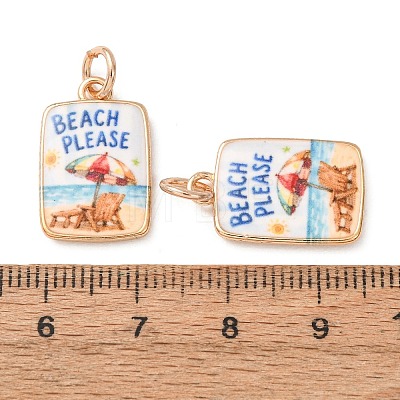 Printed Brass Pendants KK-CBA3895-01D-G-1