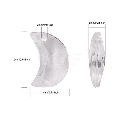 Transparent Acrylic Pendants TACR-525-01-1