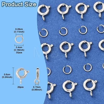 Brass Spring Ring Clasps KK-FS0001-50P-1