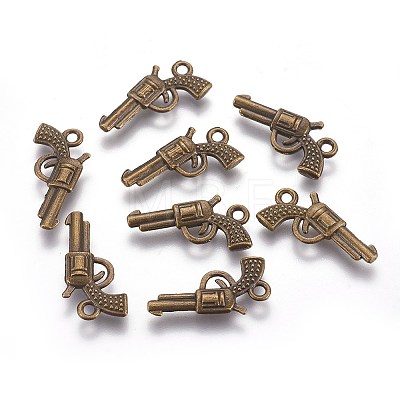 Zinc Alloy Gun Necklace Pendant X-EA9073Y-AB-1