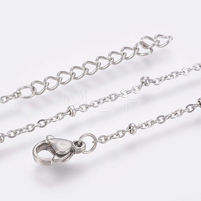 Tarnish Resistant 304 Stainless Steel Cable Chain Anklets LS-AJEW-P069-01P-1