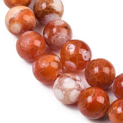 Natural Fire Crackle Agate Beads Strands G-G163-A01-04-1