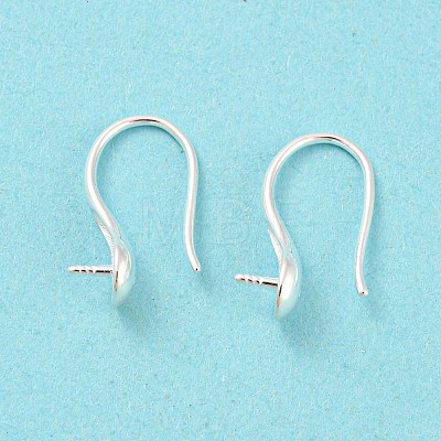 925 Sterling Silver Hoop Earring Findings STER-H107-12S-1