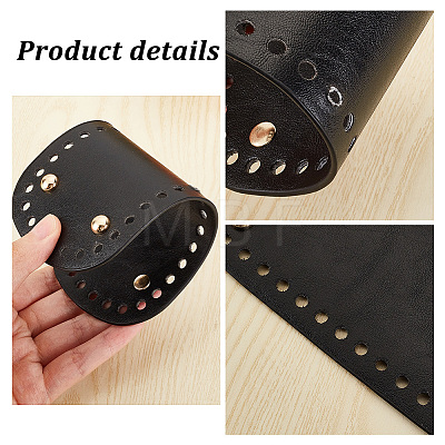   5Pcs 5 Colors Oval PU Leather Knitting Crochet Bags Nail Bottom Shaper Pad PURS-PH0001-21-1