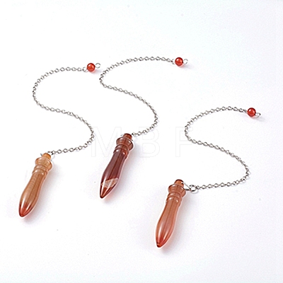 Natural Mixed Stone Pointed Dowsing Pendulums G-J386-A-1