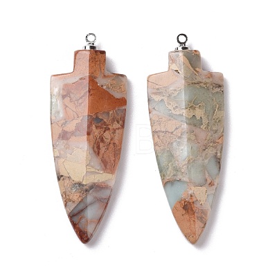 Natural Regalite/Imperial Jasper/Sea Sediment Jasper Pendants G-E572-08B-1