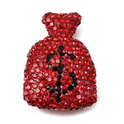 Handmade Polymer Clay Rhinestone Beads CLAY-Z006-04C-1