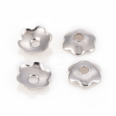 6-Petal Iron Bead Caps X-IFIN-F152-02P-1
