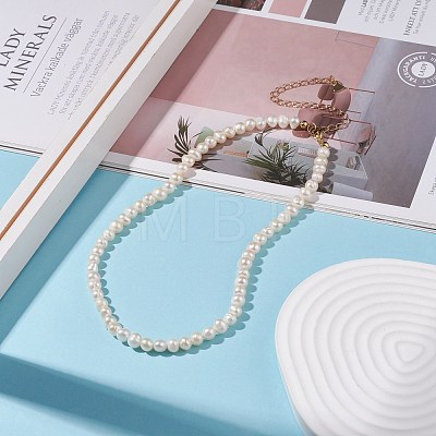 Grade A Natural Pearl Beaded Necklace for Women NJEW-JN03860-1