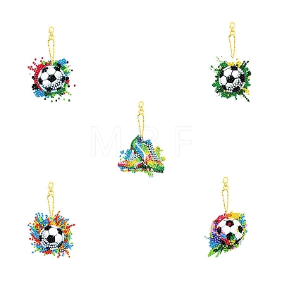 DIY Diamond Painting Football Keychain Kit PW-WG39BEF-01-1