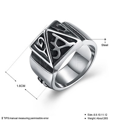 Men's Stainless Steel Finger Rings RJEW-BB29880-9-1