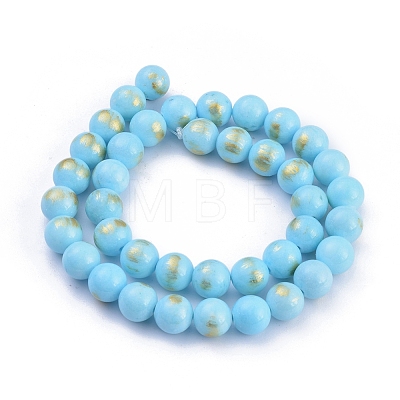 Natural Mashan Jade Beads Strands G-P232-01-J-10mm-1